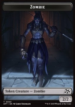 Zombie Token (B 2/2) // Elephant Token (G 3/3) - Aetherdrift: Tokens (Token) [TDFT-T 3/6]