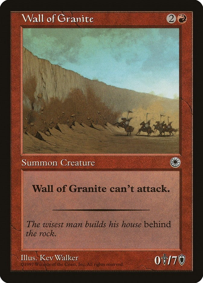 Image for Wall of Granite (Portal) - Magic: The Gathering