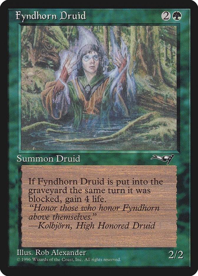 Image for Fyndhorn Druid (Facing Right) (Alliances) (71) - Magic: The Gathering