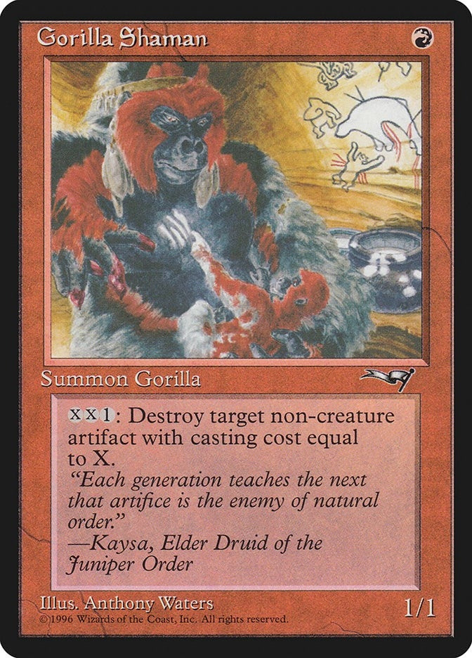 Image for Gorilla Shaman (Holding Baby) (Alliances) (107) - Magic: The Gathering