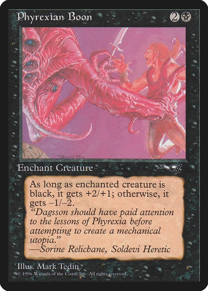 Image for Phyrexian Boon (Man Held Aloft) (Alliances) (23) - Magic: The Gathering