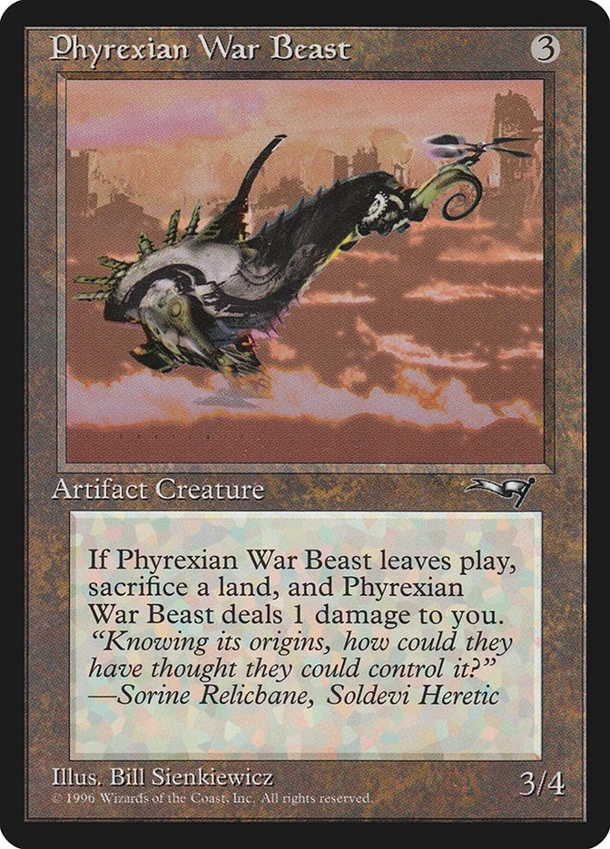 Image for Phyrexian War Beast (Facing Right) (Alliances) (170) - Magic: The Gathering