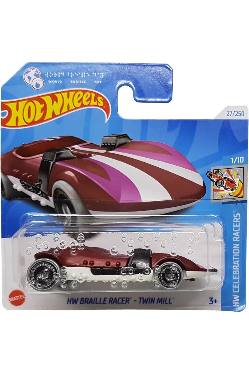 027/250 Hot Wheels - HW Braille Racer - HW Celebration Racers 1/10 Twin Mill - World Braille Day - 2024 HRY95 - Hot