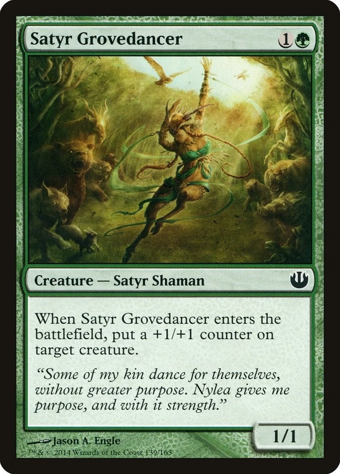 Image for Satyr Grovedancer (Journey Into Nyx) (139) - Magic: The Gathering
