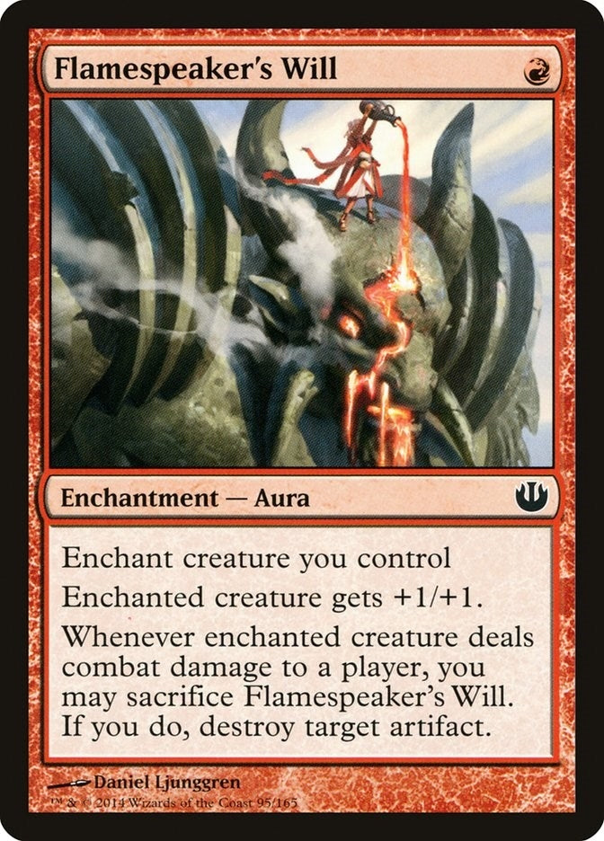 Image for Flamespeaker's Will (Journey Into Nyx) (95) - Magic: The Gathering