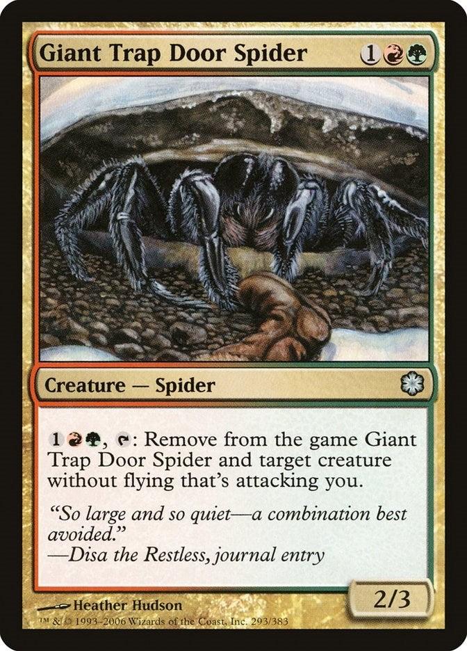 Image for Giant Trap Door Spider (Coldsnap Theme Deck Reprints) (293) - Magic: The Gathering