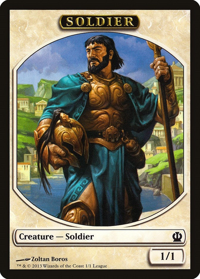 Image for Soldier Token (Theros) (League Promos) (1) - Magic: The Gathering