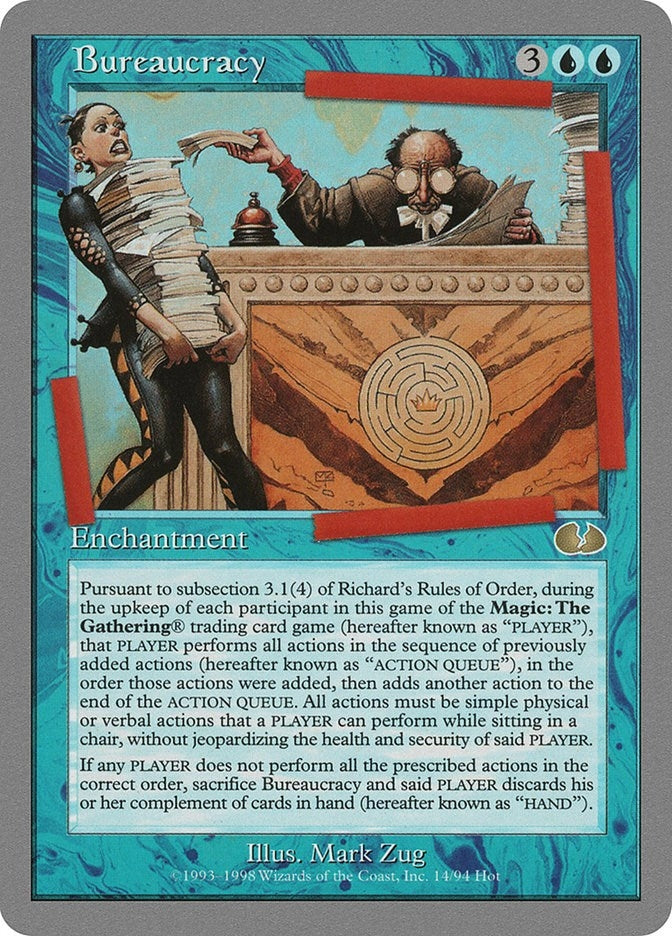 Image for Bureaucracy (Unglued) (14) - Magic: The Gathering