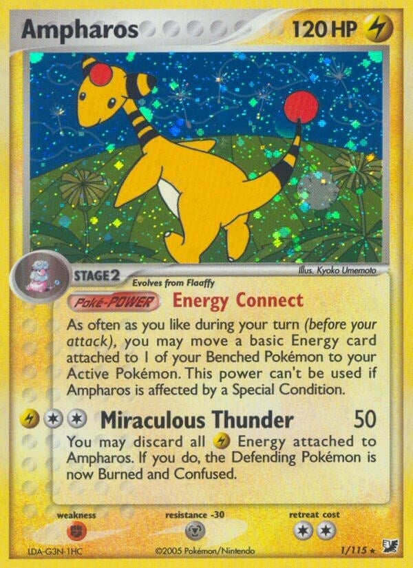 Image for Ampharos (Unseen Forces) (1/115) - Pokemon