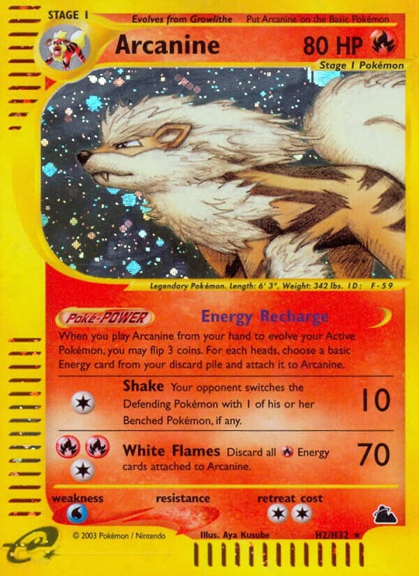 Image for Arcanine (H2) (Skyridge) (H02/H32) - Pokemon