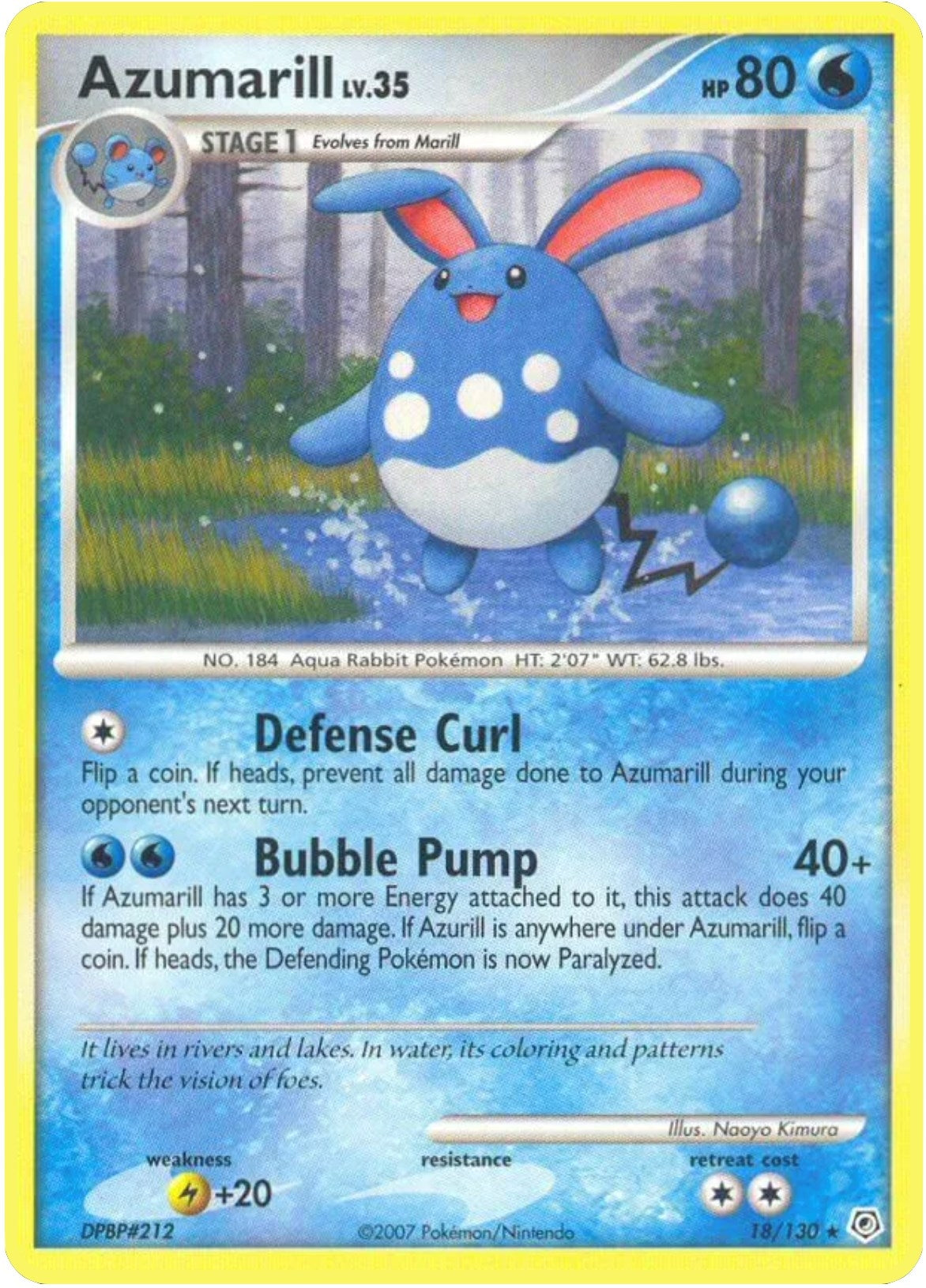 Image for Azumarill (Diamond and Pearl) (18/130) - Pokemon