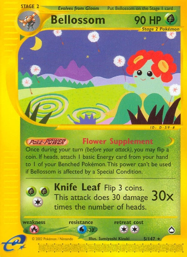 Image for Bellossom (Aquapolis) (005/147) - Pokemon