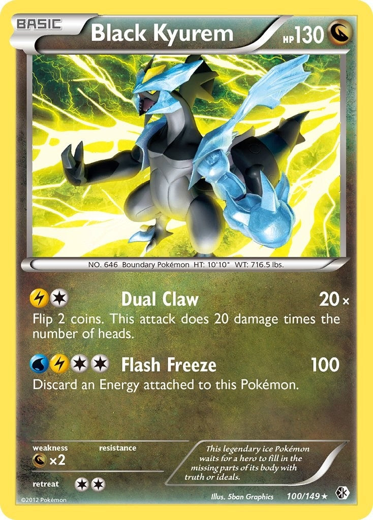 Image for Black Kyurem (Boundaries Crossed) (100/149) - Pokemon