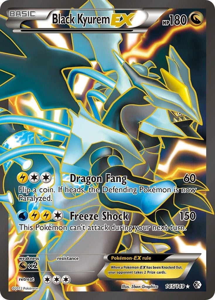 Image for Black Kyurem EX (145 Full Art) (Boundaries Crossed) (145/149) - Pokemon