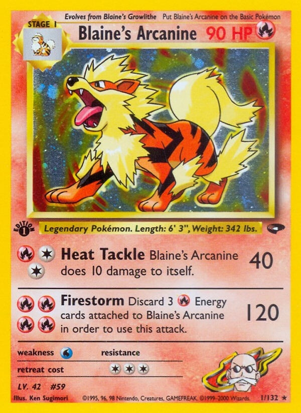 Image for Blaine's Arcanine (Gym Challenge) (001/132) - Pokemon