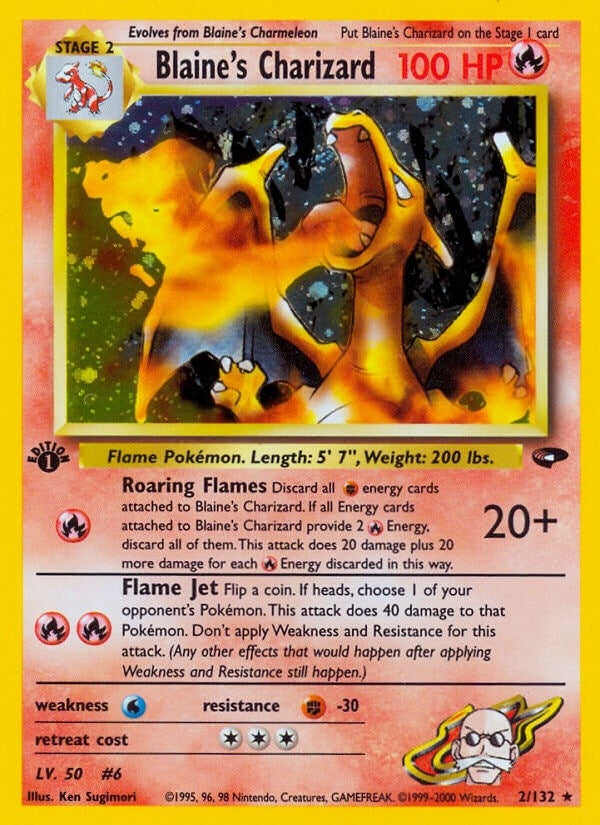 Image for Blaine's Charizard (Gym Challenge) (002/132) - Pokemon