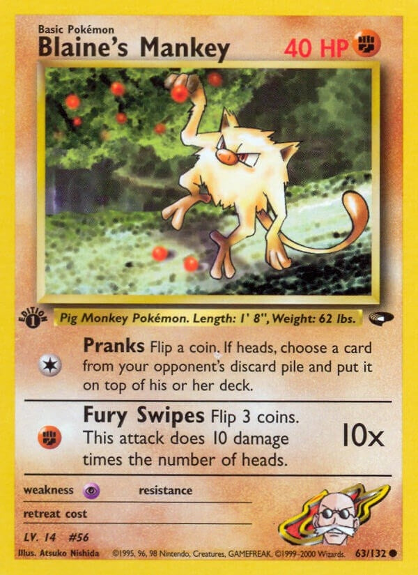 Image for Blaine's Mankey (Gym Challenge) (063/132) - Pokemon