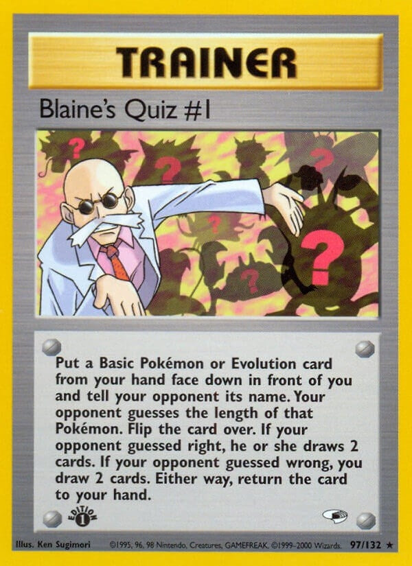 Image for Blaine's Quiz #1 (Gym Heroes) (097/132) - Pokemon