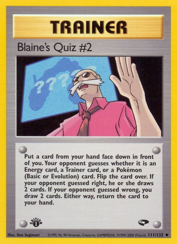 Image for Blaine's Quiz #2 (Gym Challenge) (111/132) - Pokemon