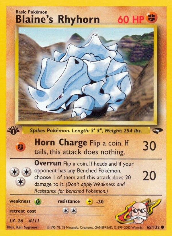 Image for Blaine's Rhyhorn (Gym Challenge) (065/132) - Pokemon
