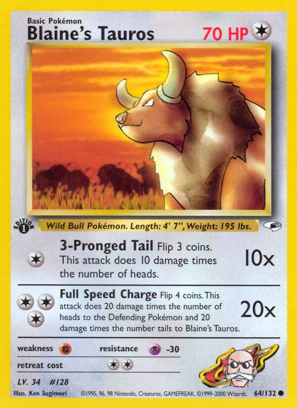 Image for Blaine's Tauros (Gym Heroes) (064/132) - Pokemon