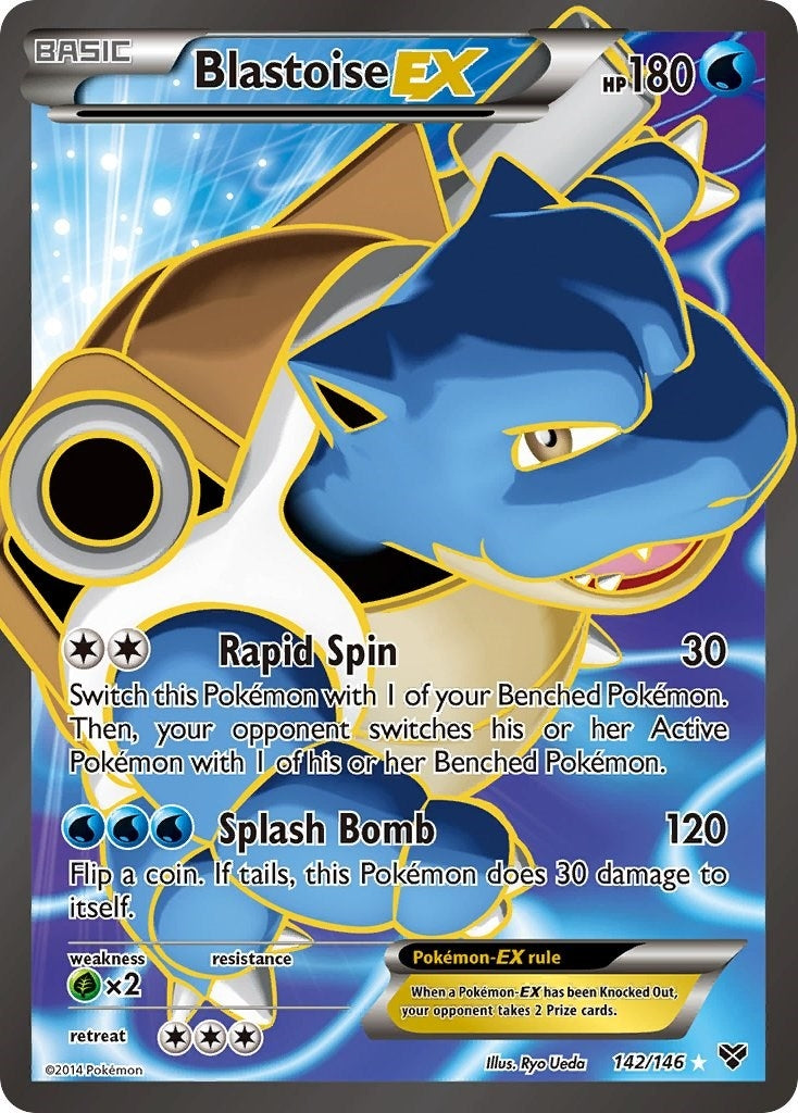 Image for Blastoise EX (142 Full Art) (XY Base Set) (142/146) - Pokemon