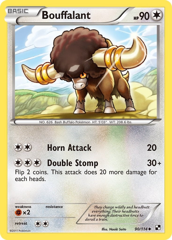 Image for Bouffalant (90) (Black and White) (90/114) - Pokemon