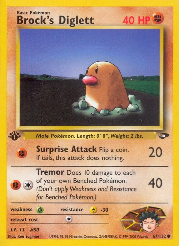 Image for Brock's Diglett (Gym Challenge) (067/132) - Pokemon