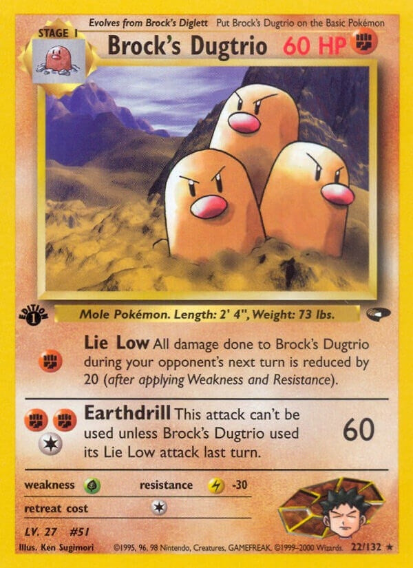Image for Brock's Dugtrio (Gym Challenge) (022/132) - Pokemon