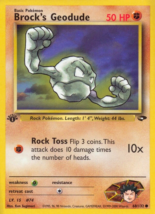 Image for Brock's Geodude (Gym Challenge) (068/132) - Pokemon