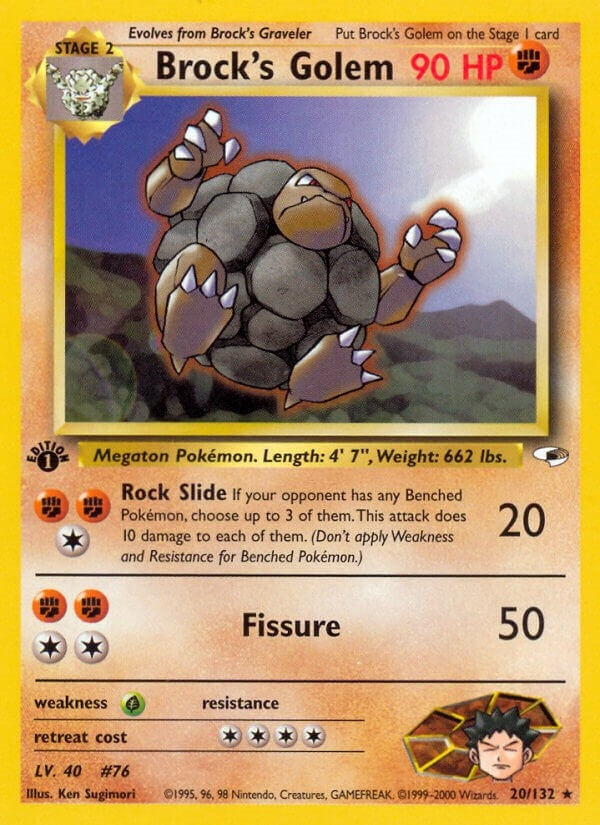 Image for Brock's Golem (Gym Heroes) (020/132) - Pokemon