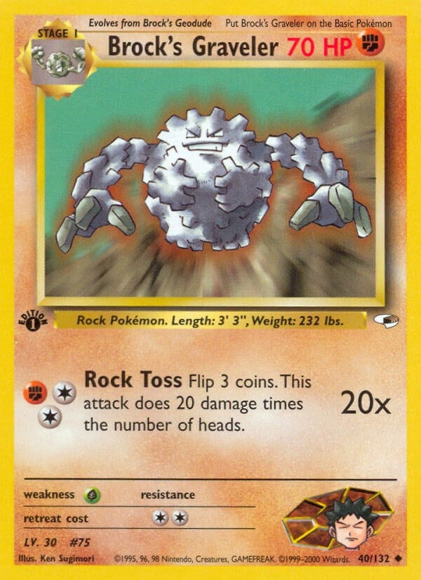 Image for Brock's Graveler (Gym Heroes) (040/132) - Pokemon