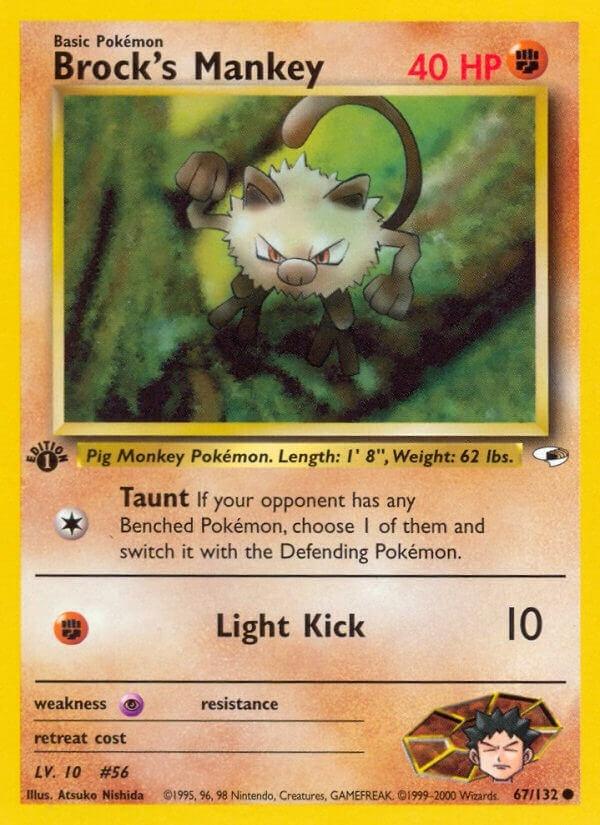 Image for Brock's Mankey (67) (Gym Heroes) (067/132) - Pokemon