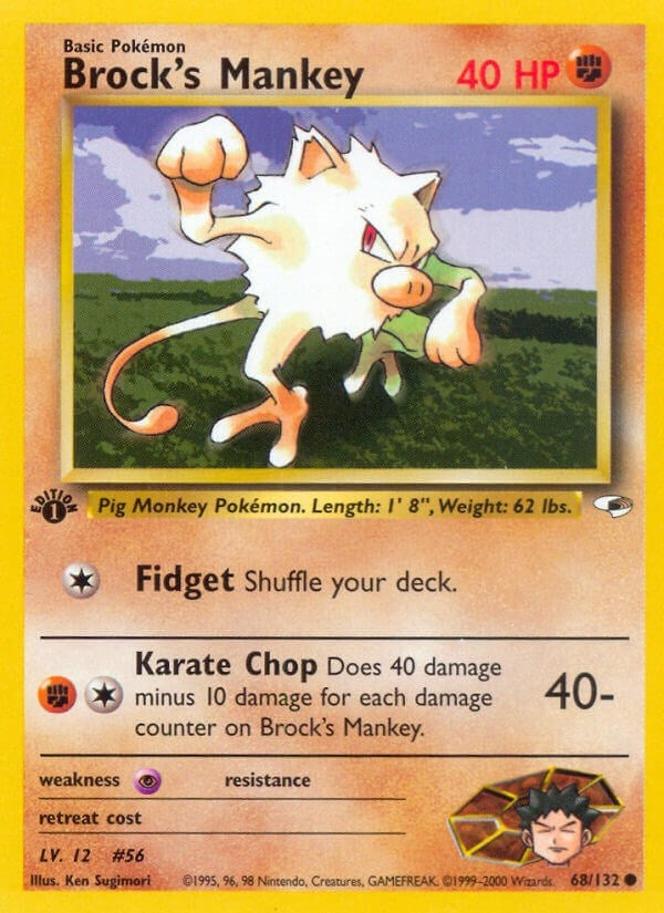 Image for Brock's Mankey (68) (Gym Heroes) (068/132) - Pokemon