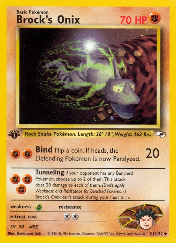 Image for Brock's Onix (21) (Gym Heroes) (021/132) - Pokemon