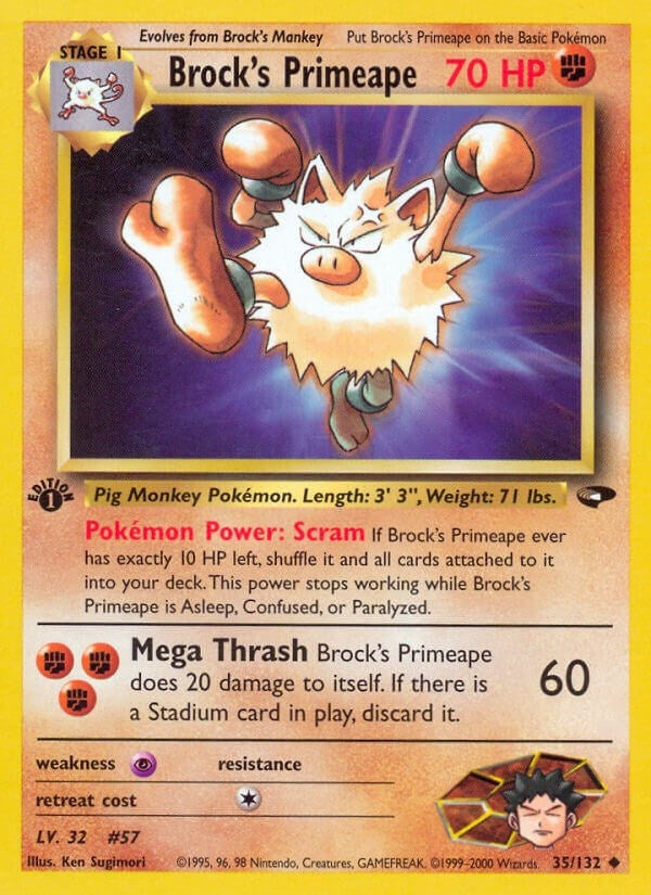 Image for Brock's Primeape (Gym Challenge) (035/132) - Pokemon
