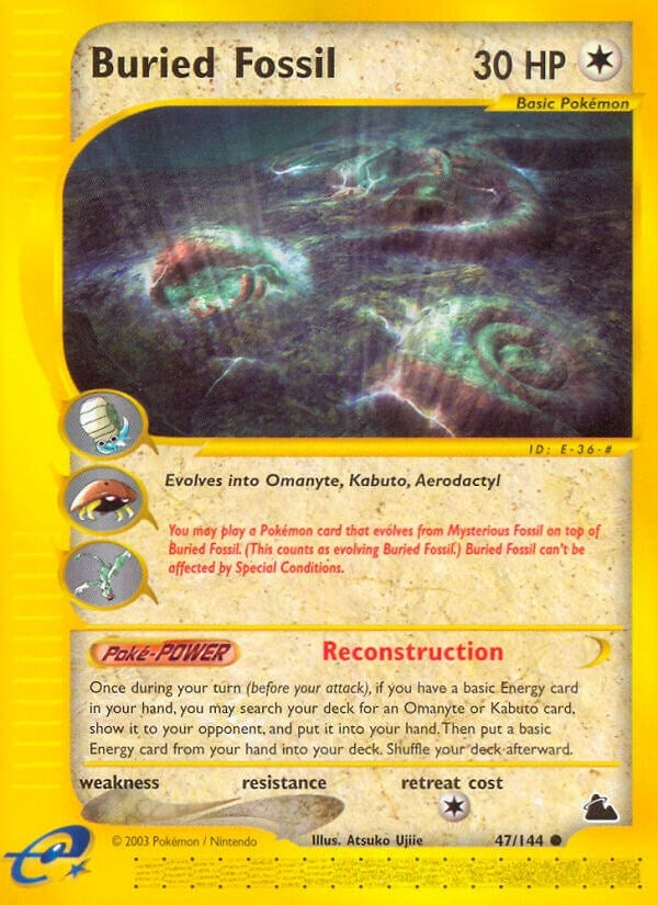 Image for Buried Fossil (Skyridge) (047/144) - Pokemon