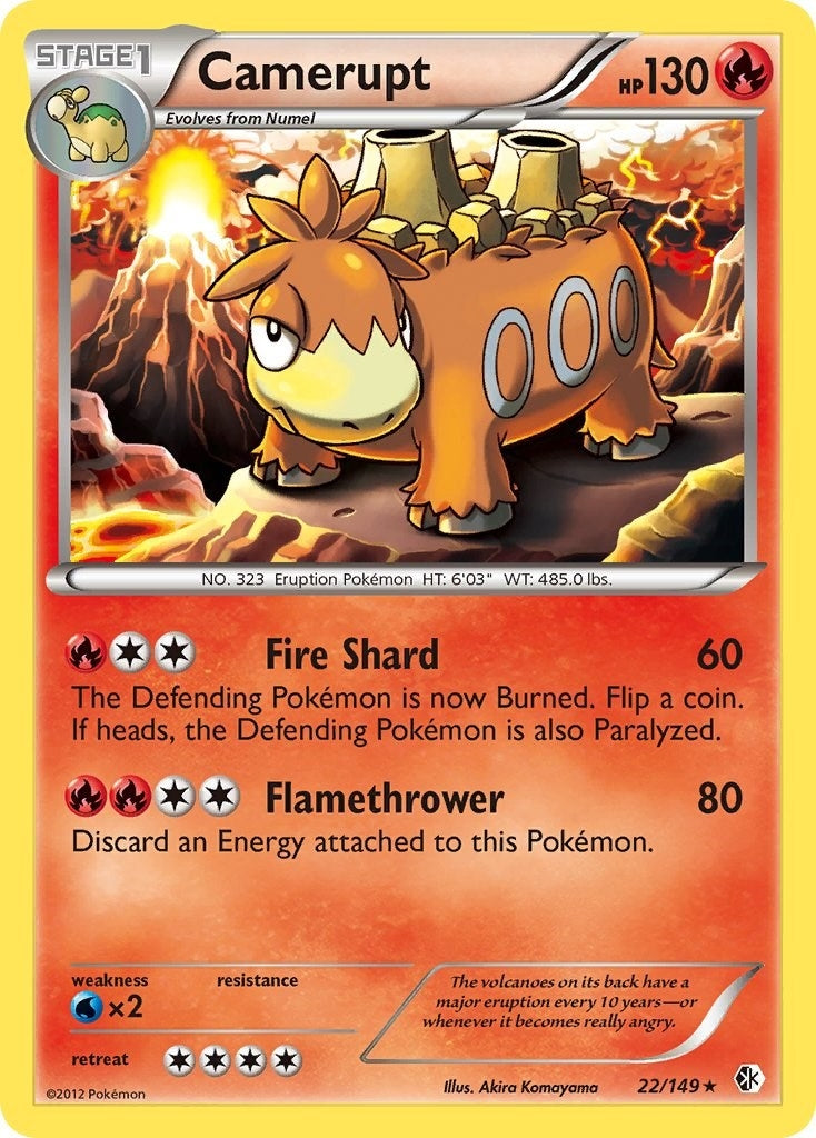 Image for Camerupt (Boundaries Crossed) (22/149) - Pokemon
