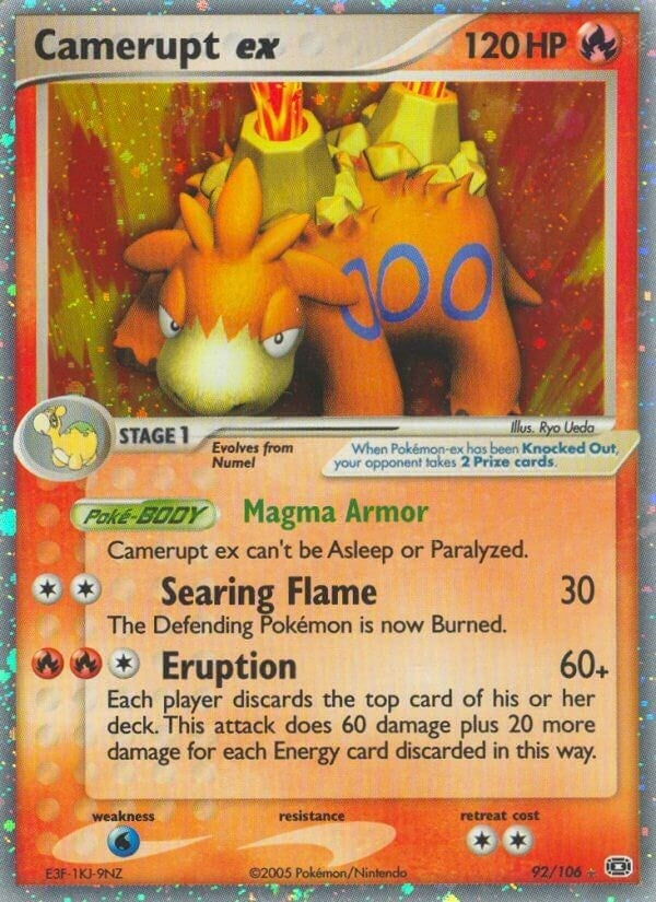Image for Camerupt ex (Emerald) (92/106) - Pokemon
