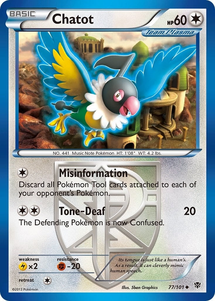 Image for Chatot (Team Plasma) (Plasma Blast) (77/101) - Pokemon