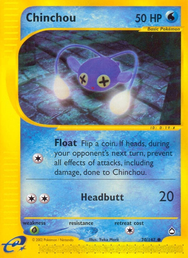Image for Chinchou (70) (Aquapolis) (070/147) - Pokemon