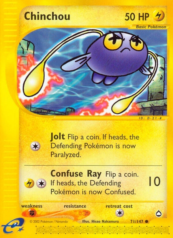 Image for Chinchou (71) (Aquapolis) (071/147) - Pokemon