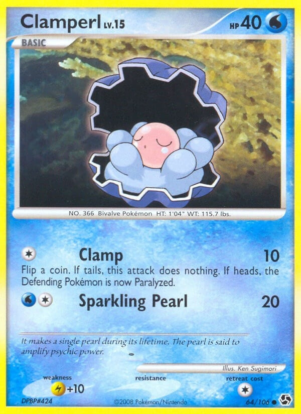 Image for Clamperl (Great Encounters) (64/106) - Pokemon