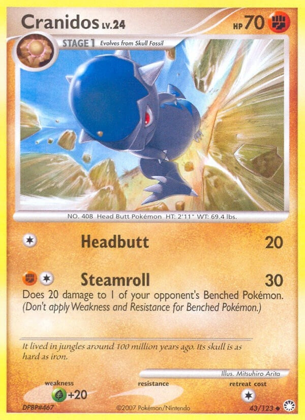 Image for Cranidos (Mysterious Treasures) (43/123) - Pokemon