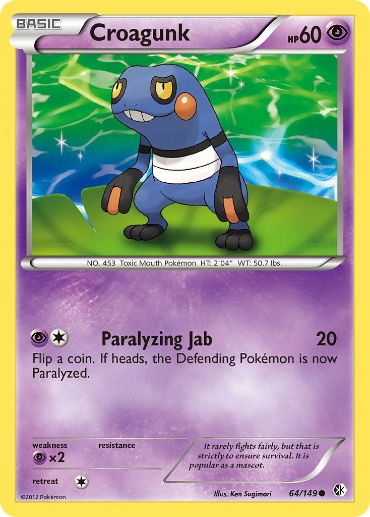 Image for Croagunk (64) (Boundaries Crossed) (64/149) - Pokemon