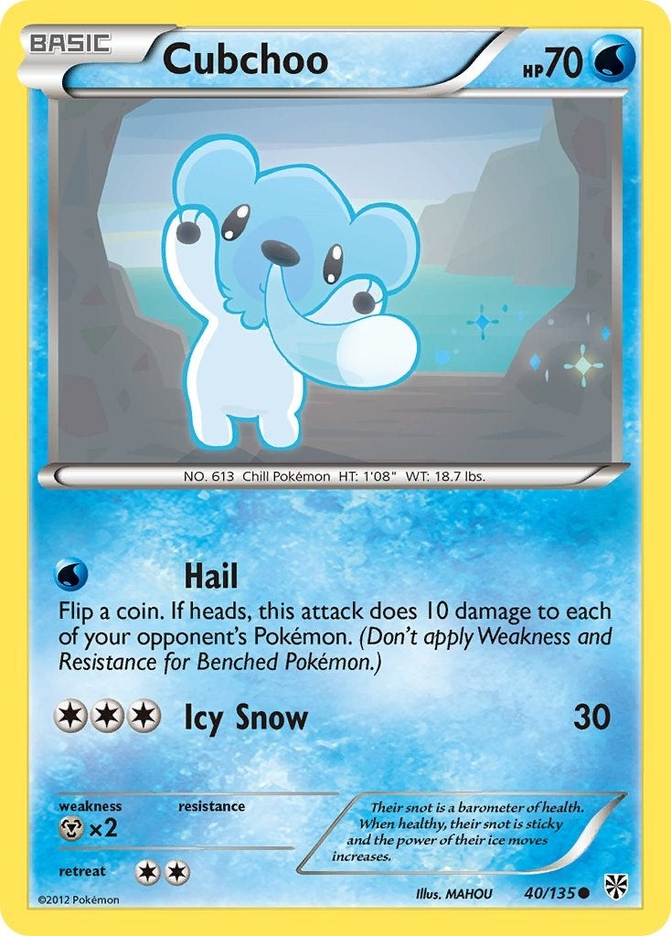 Image for Cubchoo (Plasma Storm) (40/135) - Pokemon