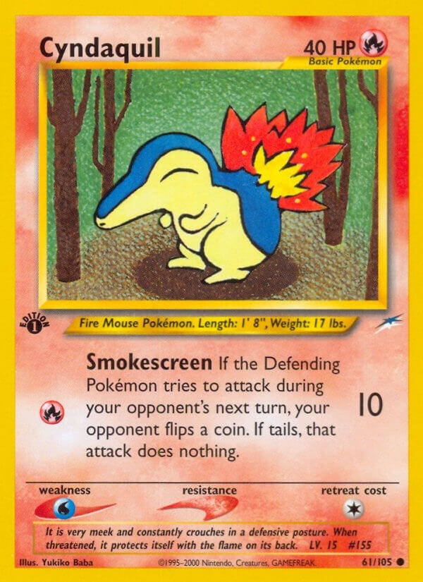 Image for Cyndaquil (Neo Destiny) (061/105) - Pokemon