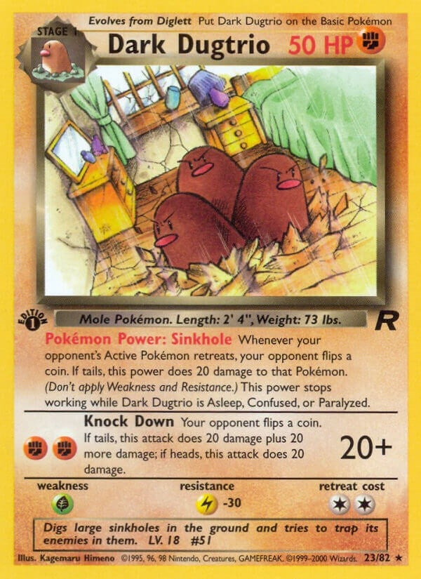 Image for Dark Dugtrio (23) (Team Rocket) (23/82) - Pokemon