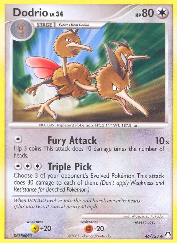 Image for Dodrio (Mysterious Treasures) (46/123) - Pokemon