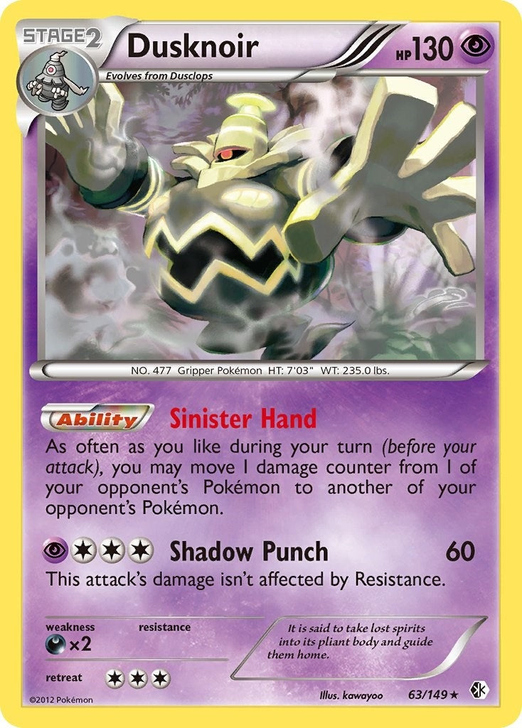 Image for Dusknoir (Boundaries Crossed) (63/149) - Pokemon